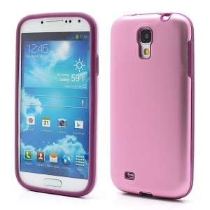 Smooth Aluminum and Silicone Hybrid Hard Case for Samsung Galaxy S4 IV i9500 i9505 - Pink