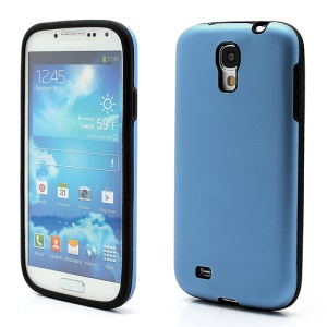 Smooth Aluminum and Silicone Hybrid Hard Case for Samsung Galaxy S4 IV i9500 i9505 - Dark Blue
