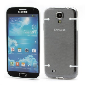Crystal PC Hard Cover + Noctilucent TPU Frame Hybrid Case for Samsung Galaxy S IV S4 i9500 i9502 i9505 - White