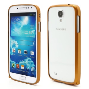 Slim Premium Aluminium Metal Bumper Case for Samsung Galaxy S4 i9500 i9502 i9505 - Golden Yellow