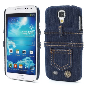 Blue Jeans Fabric Skin Hard Case Cover for Samsung Galaxy S4 I9500 SPH-L720 SCH-R970