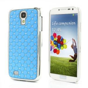 Electroplating Diamante Starry Sky Hard Case for Samsung Galaxy S 4 IV i9500 i9505 - Baby Blue