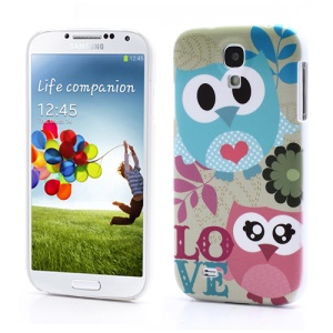 Fancy LOVE Owl Printed Plastic Case for Samsung Galaxy S 4 SIV i9500 i9505