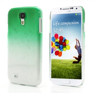 Gradient Color Raindrop Plastic Cover for Samsung Galaxy S IV S4 i9500 i9505 - Green