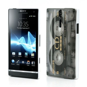 Retro CD Cassette Tape Plastic Case for Sony Xperia S LT26i LT26a Nozomi