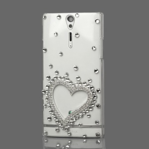 Heart Diamond Crystal Case for Sony Xperia S LT26i LT26a / Nozomi