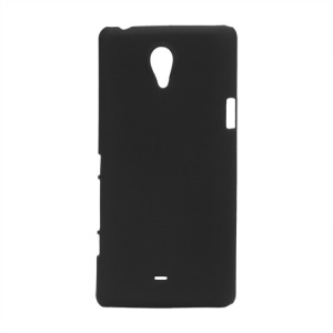 Rubberized Hard Plastic Case for Sony Xperia T LT30p LT30i Mint - Black