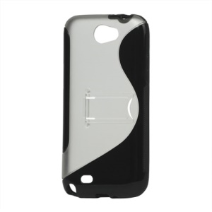 S Shape TPU with Stand  Hybrid Case for Samsung Galaxy Note II N7100