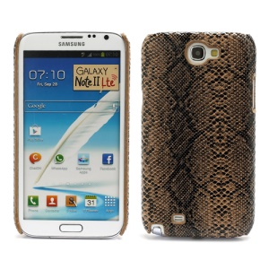 Cool Snake Leather Skin Protective Hard Case for Samsung Galaxy Note 2 / II N7100 - Brown