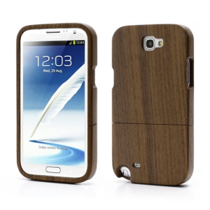 Real Wood Detachable Protective Hard Case for Samsung Galaxy Note 2 / II N7100 - Walnut Wood