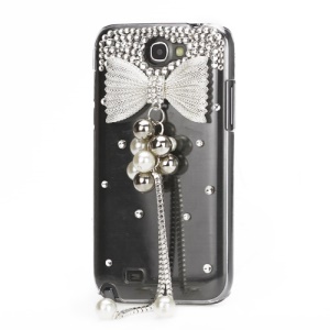 Noble Pearl Bowknot Diamante Crystal Case for Samsung Galaxy Note 2 / II N7100