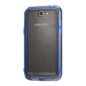 TPU & Plastic Hybrid Bumper Frame Case for Samsung Galaxy Note II N7100 - Dark Blue