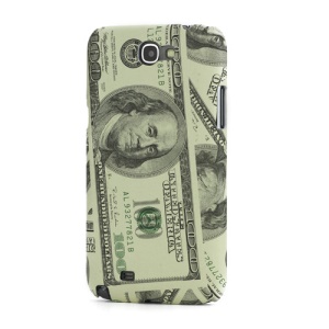 US Dollar Leather Coated Hard Case for Samsung Galaxy Note 2 / II N7100 - Yellow