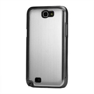 Brushed Aluminum Chrome Hard Back Base for Samsung Galaxy Note 2 / II N7100 - Silver