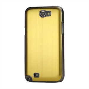 Brushed Aluminum Chrome Hard Back Base for Samsung Galaxy Note 2 / II N7100 - Gold