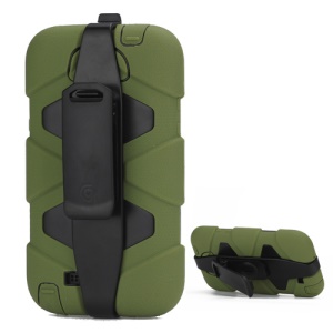 Griffin Survivor Military Duty Belt Clip Case for Samsung Galaxy Note 2 / II N7100 - Black / Army Green