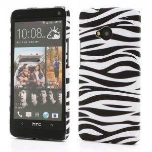 Zebra Skin Hard Plastic Case Cover for HTC One M7 801e