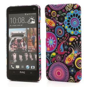 Mixed Patterns Painting HTC One M7 801e Rubberized Plastic Case