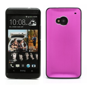 Brushed Aluminum Hard Plastic Cover Case for HTC One M7 801e - Rose