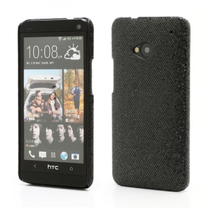 Glittery Sequins Hard Protective Case Cover for HTC One M7 801e - Black