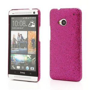 Glittery Sequins Plastic Case Cover for HTC One M7 801e - Rose