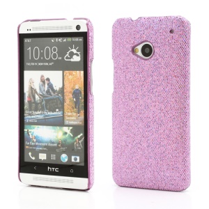 Glittery Sequins Plastic Case Cover for HTC One M7 801e - Light Purple