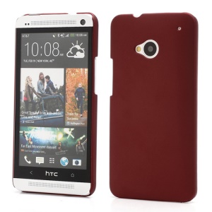 Slim Rubber Matte Hard Plastic Case Cover for HTC One M7 801e - Red