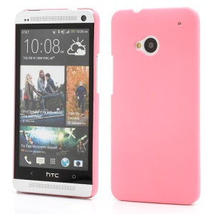 Slim Rubber Matte Hard Plastic Case Cover for HTC One M7 801e - Pink