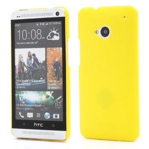 Slim Rubber Matte Hard Plastic Case Cover for HTC One M7 801e - Yellow