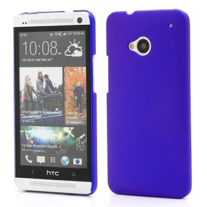 Slim Rubber Matte Hard Plastic Case Cover for HTC One M7 801e - Dark Blue
