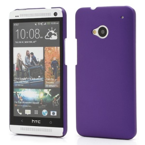 Slim Rubber Matte Hard Plastic Case Cover for HTC One M7 801e - Purple