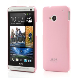 Ultra Thin Glossy SGP Plastic Case Cover for HTC One M7 801e - Pink