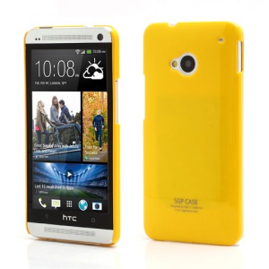 Ultra Thin Glossy SGP Plastic Case Cover for HTC One M7 801e - Yellow