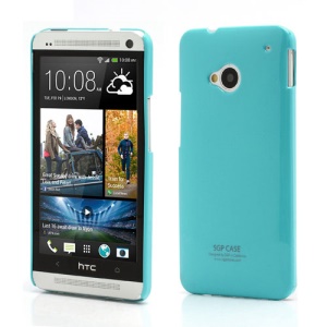 Ultra Thin Glossy SGP Plastic Case Cover for HTC One M7 801e - Blue