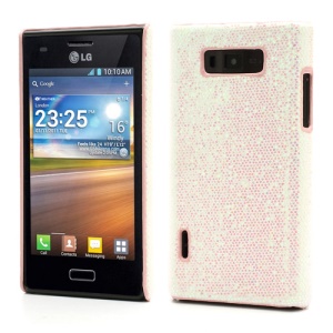 Glittery Sequins Protective Hard Case Cover for  LG Optimus L7 P700 P705 - Light Pink