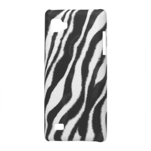 Vertical Zebra Stripe Frosted Hard Case for LG Optimus 4X HD P880