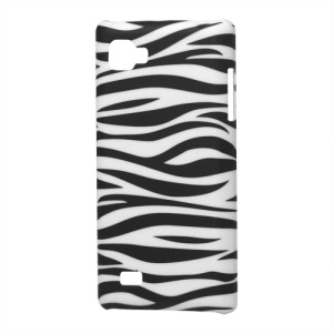 Zebra Rubberized Frosted Hard Case for LG Optimus 4X HD P880