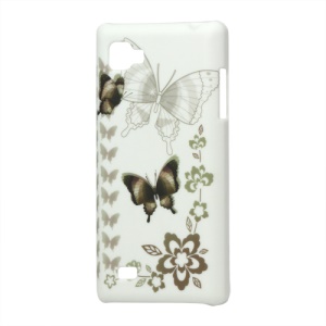 Butterflies Rubberized Hard Case for LG Optimus 4X HD P880