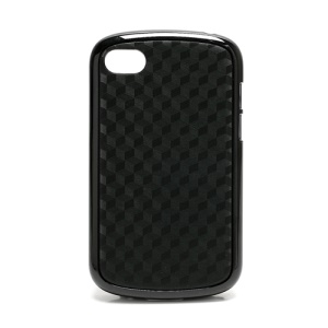 Cube Style TPU & Plastic Hybrid Cover Case for BlackBerry Q10 - Black