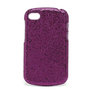 Glittery Sequins Hard Protective Case for BlackBerry Q10 - Dark Purple