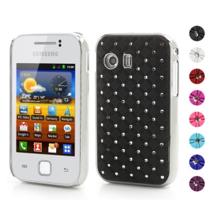 Sparkling Rhinestone Checkered Hard Case for Samsung Galaxy Y S5360