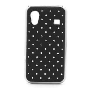 Diamond Bling Rubberized Hard Case for Samsung Galaxy Ace S5830 - Black