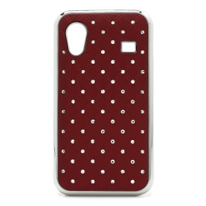 Diamond Bling Rubberized Hard Case for Samsung Galaxy Ace S5830 - Red