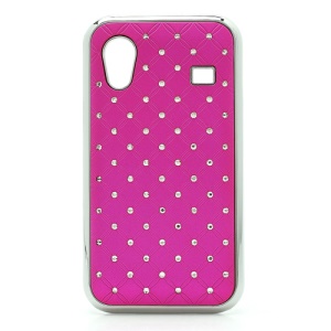 Diamond Bling Rubberized Hard Case for Samsung Galaxy Ace S5830 - Rose