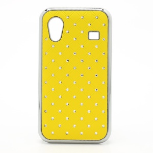 Diamond Bling Rubberized Hard Case for Samsung Galaxy Ace S5830 - Yellow