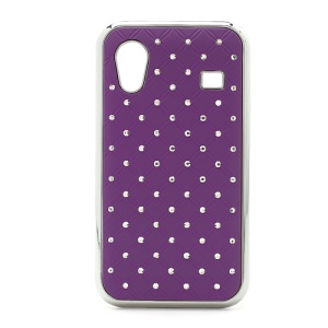 Diamond Bling Rubberized Hard Case for Samsung Galaxy Ace S5830 - Purple
