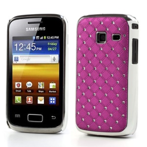 Babysbreath Shiny Diamond Hard Protector Case for Samsung Galaxy Y Duos S6102 S6102B - Rose