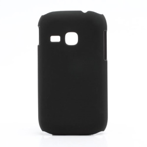 Rubberized Matte Hard Case Cover for Samsung Galaxy Young S6310 - Black