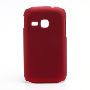 Rubberized Matte Hard Case Cover for Samsung Galaxy Young S6310 - Red
