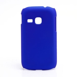 Rubberized Matte Hard Case Cover for Samsung Galaxy Young S6310 - Dark Blue
